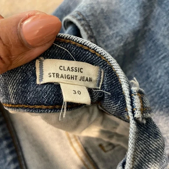 Madewell Classic Straight Leg Jeans - Blue - Picture 1 of 3